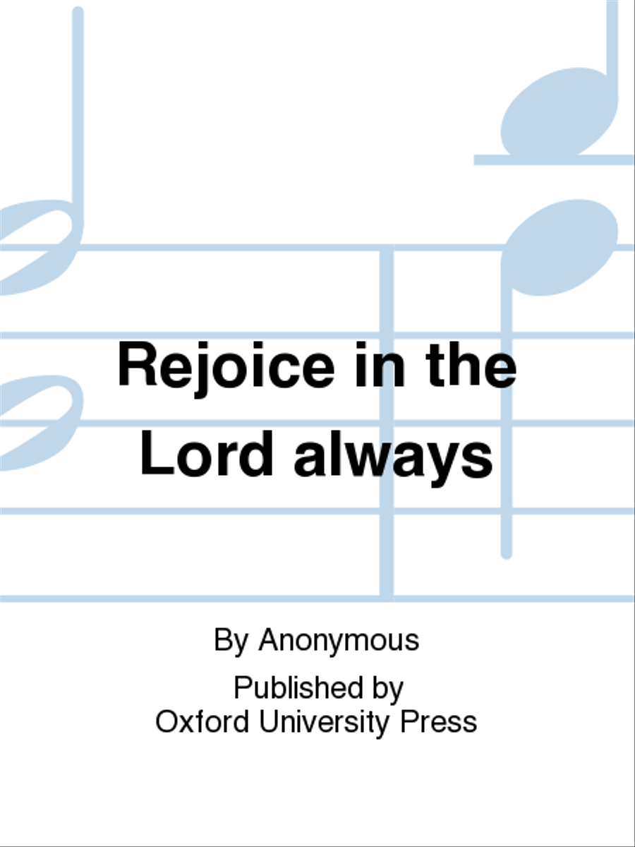Rejoice in the Lord alway 4-Part scores gallery preview page 1
