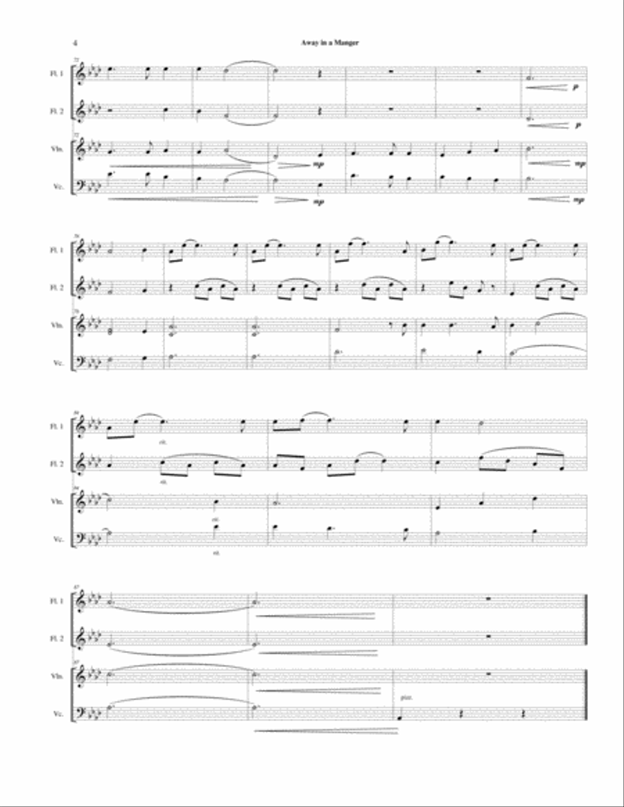 Away in a Manger Small Ensemble scores gallery preview page 5