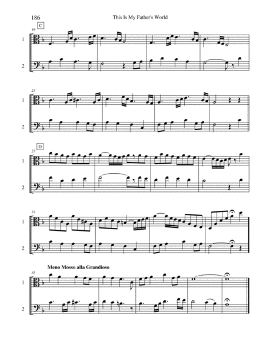 Ten Selected Hymns for the Performing Duet, Vol. 10 - viola and cello String Duet scores gallery preview page 6