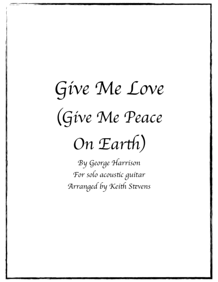 Give Me Love (give Me Peace On Earth) image number null