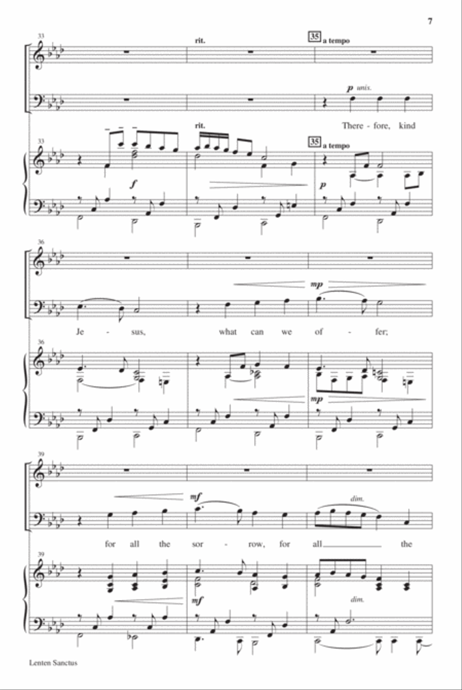 Lenten Sanctus 4-Part scores gallery preview page 8