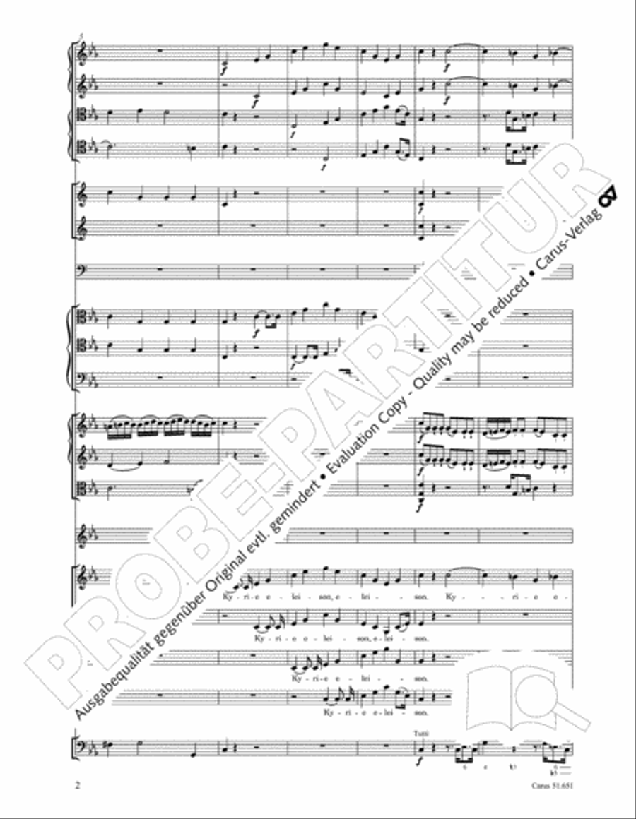 C Minor Mass, K. 427 (Missa in c KV 427) 4-Part scores gallery preview page 18