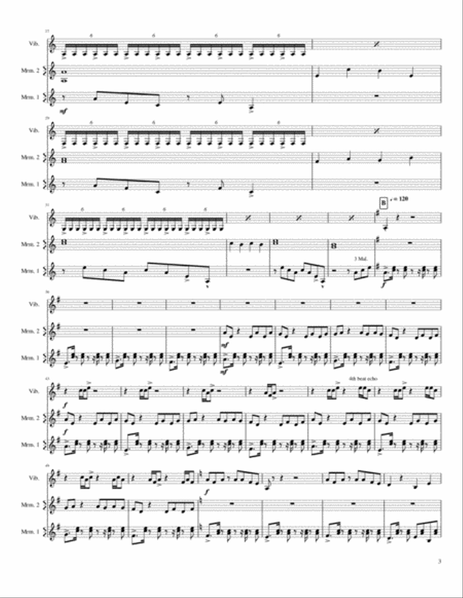 Honored Rolls Honored Rolls Percussion Ensemble scores gallery preview page 3