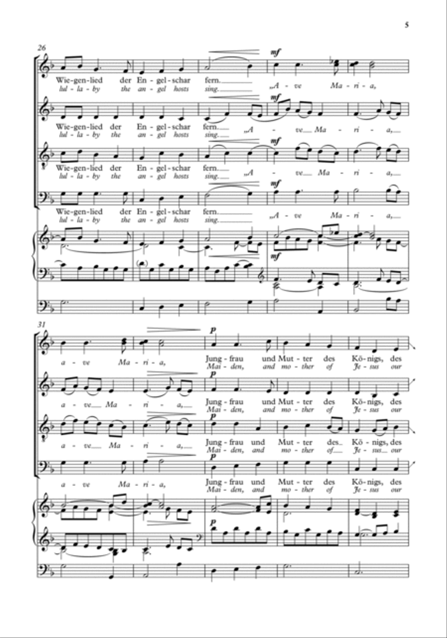 Wiegenlied zu Weihnachten (Christmas Lullaby) 4-Part scores gallery preview page 3