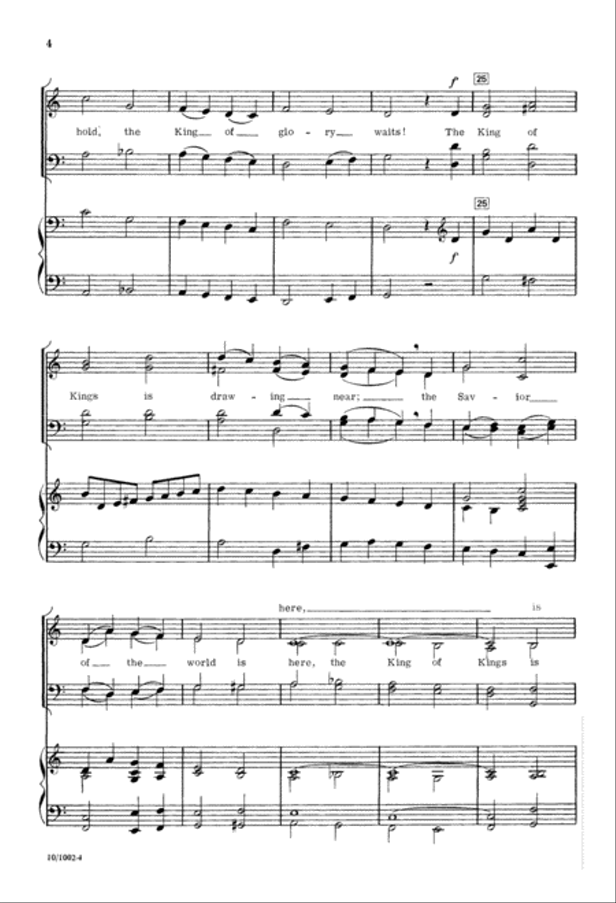 Lift Up Your Heads, Ye Mighty Gates 4-Part scores gallery preview page 4