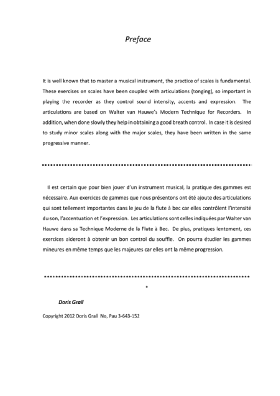 Book 1- Articulations on Major Scales for Soprano Recorder Woodwind Duet scores gallery preview page 2