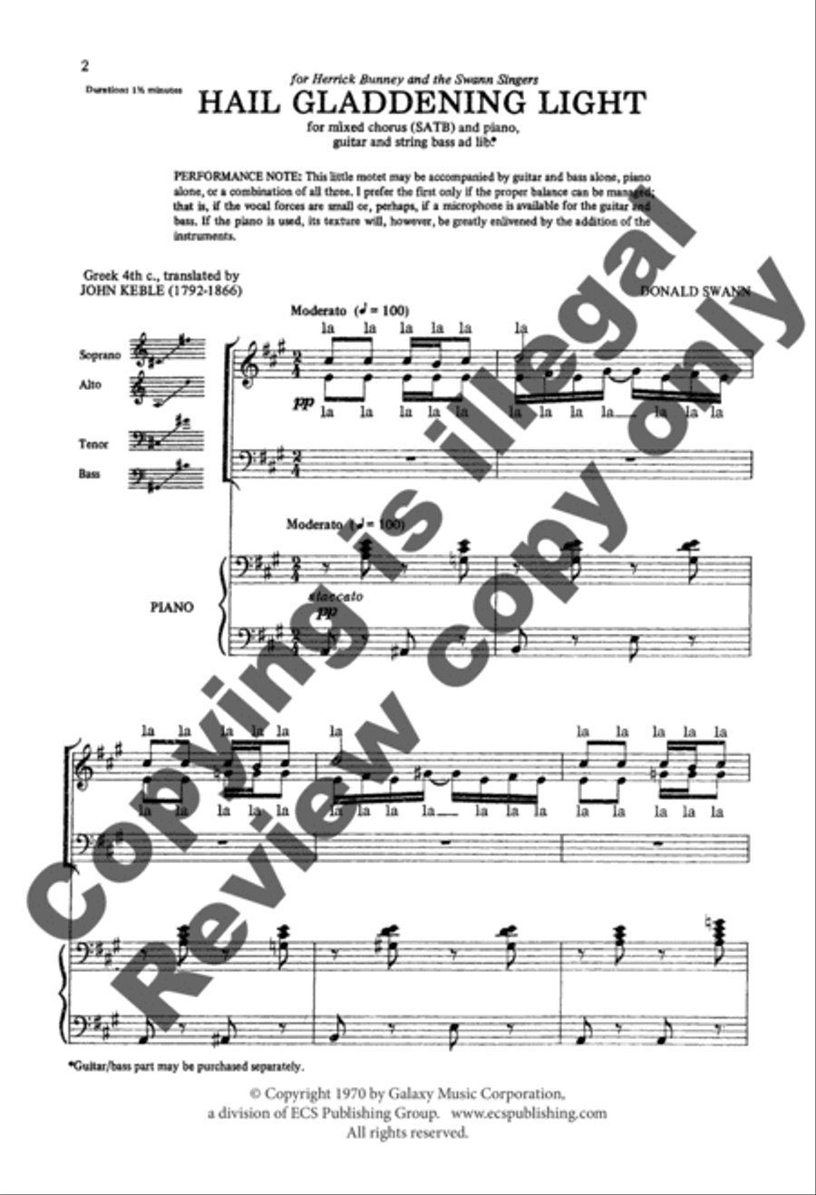 Hail Gladdening Light Hail Gladdening Light 4-Part scores gallery preview page 3