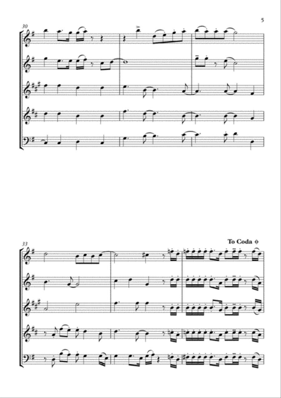 Man In The Mirror Woodwind Quintet scores gallery preview page 5