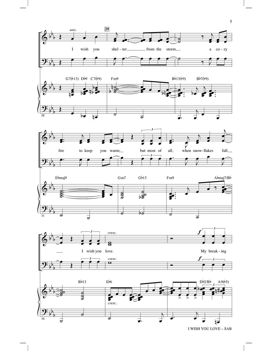 I Wish You Love I Wish You Love 3-Part scores gallery preview page 4