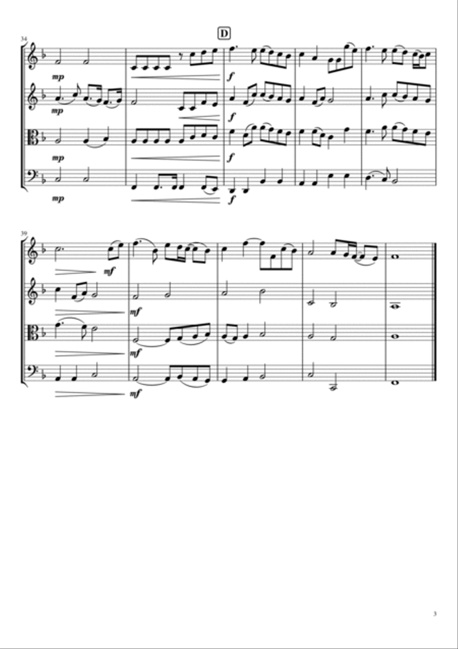 You Raise Me Up String Quartet scores gallery preview page 3