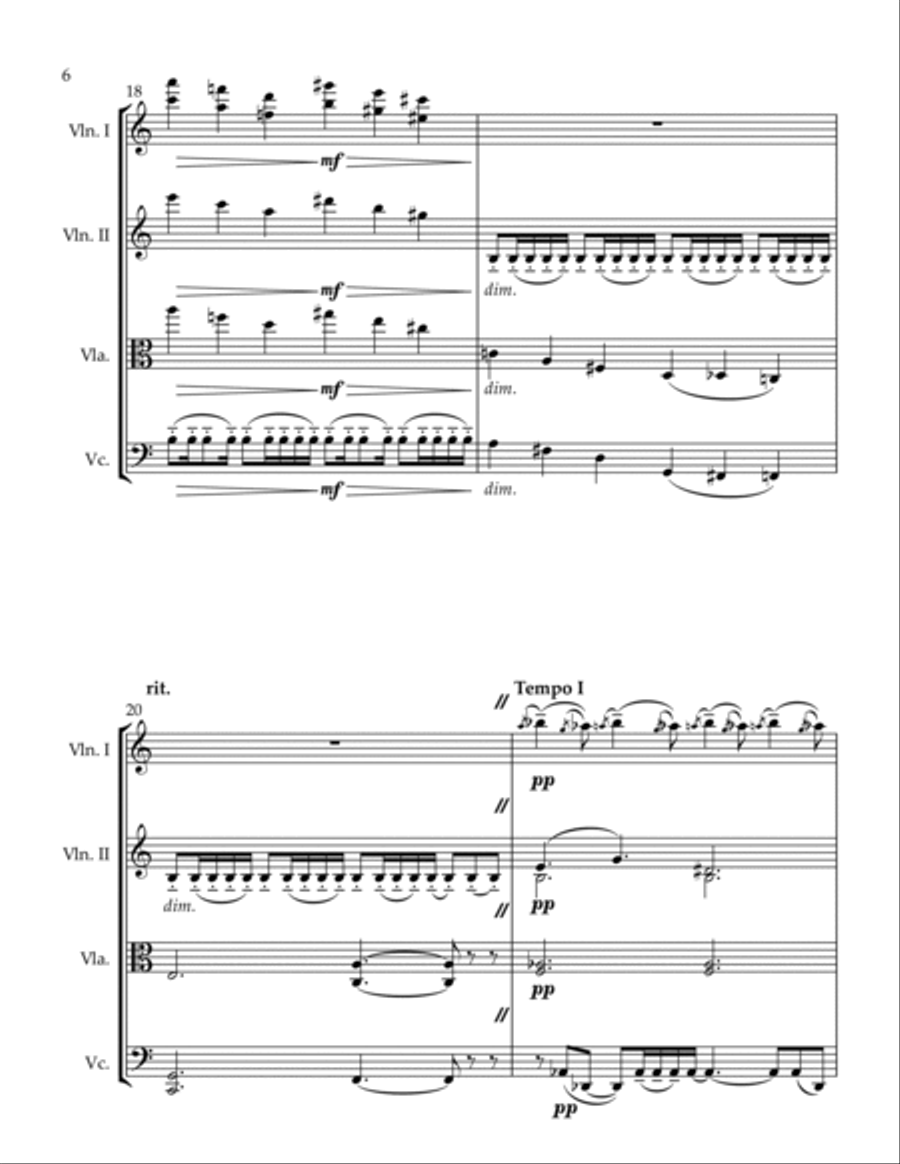 That the Night Be Propitious String Quartet scores gallery preview page 6