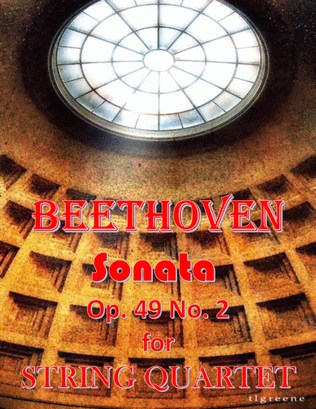 Book cover for Beethoven: Sonata Op. 49 No. 2 for String Quartet