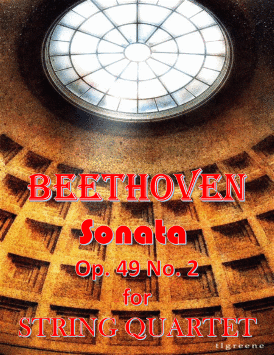 Book cover for Beethoven: Sonata Op. 49 No. 2 for String Quartet