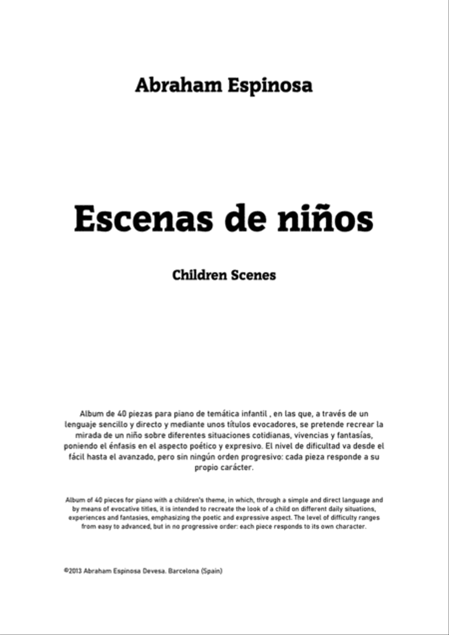 Escenas de niños (Scenes from childhood) Piano Solo scores gallery preview page 2