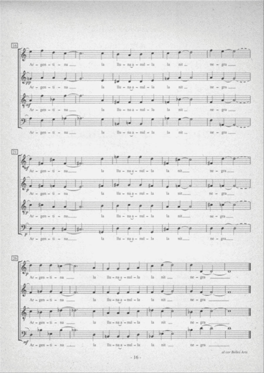 Tres palíndroms per a cor 4-Part scores gallery preview page 2