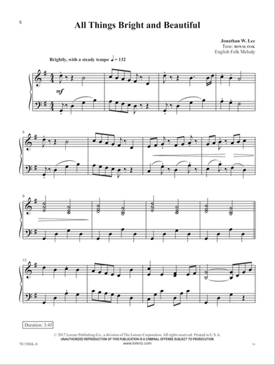 Glory and Grace Piano Solo scores gallery preview page 5