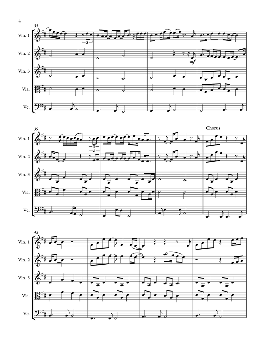 When God Made You String Quartet scores gallery preview page 4