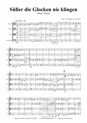 Book cover for Süßer die Glocken nie klingen - German Christmas Song - String Quartet