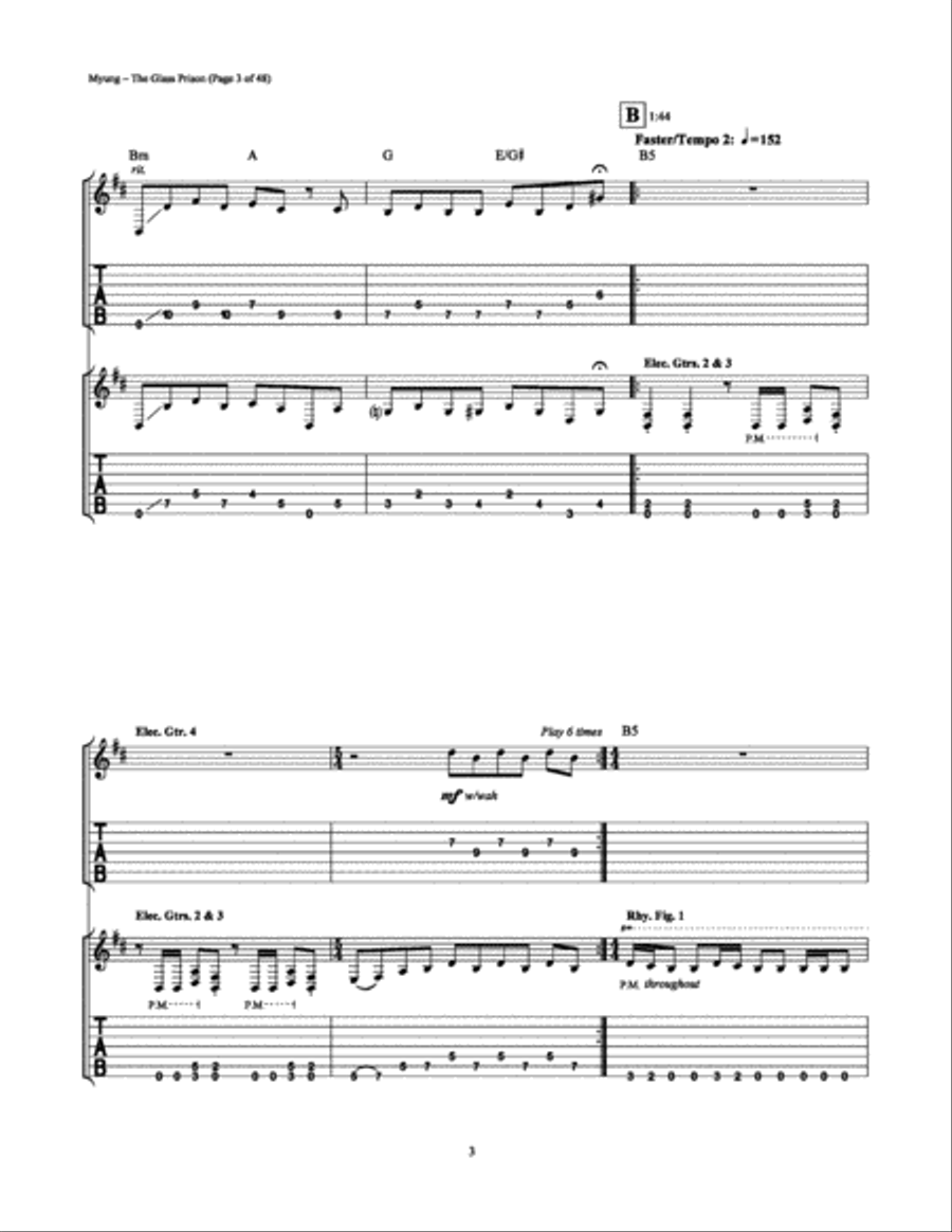 The Glass Prison The Glass Prison Electric Guitar scores gallery preview page 3