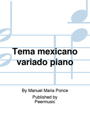 Book cover for Tema mexicano variado piano