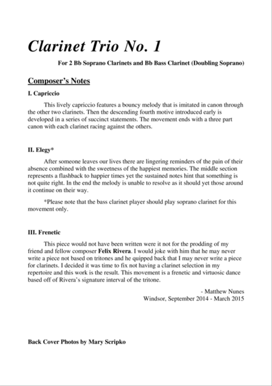 Clarinet Trio No. 1 Clarinet Trio scores gallery preview page 2