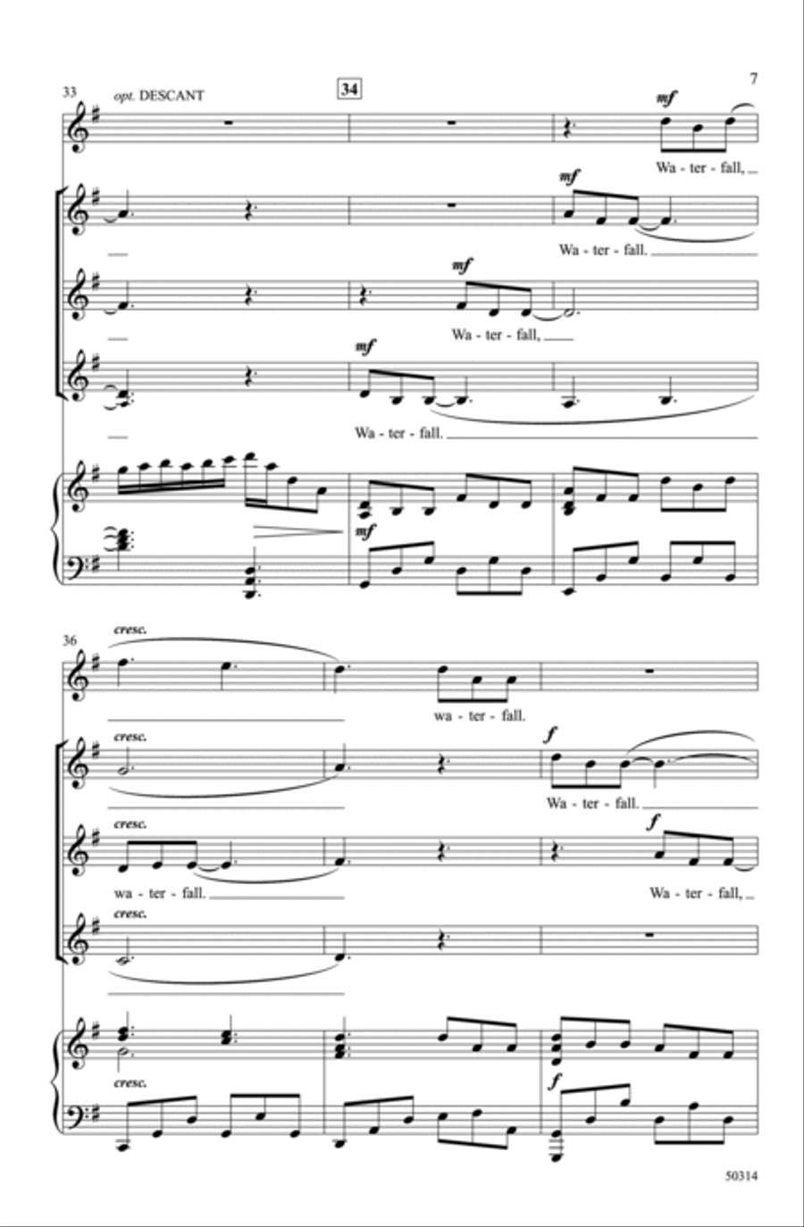 Waterfall Choir scores gallery preview page 6