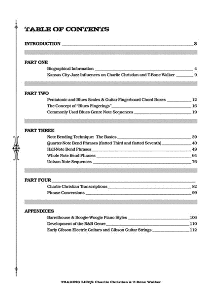 Trading Licks: Charlie Christian & T-Bone Walker Electric Guitar scores gallery preview page 3