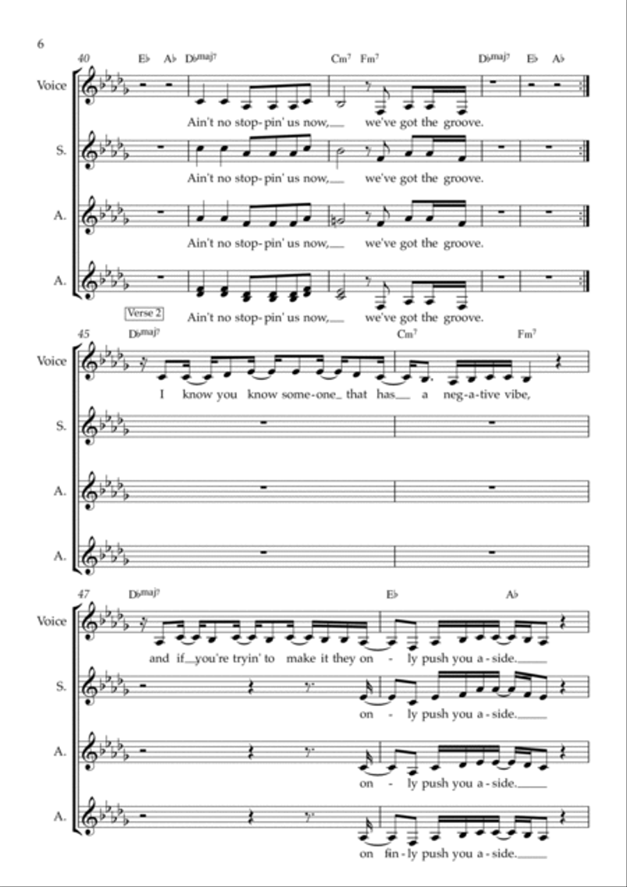 Ain't No Stoppin' Us Now Ain't No Stoppin' Us Now Women's Choir scores gallery preview page 6