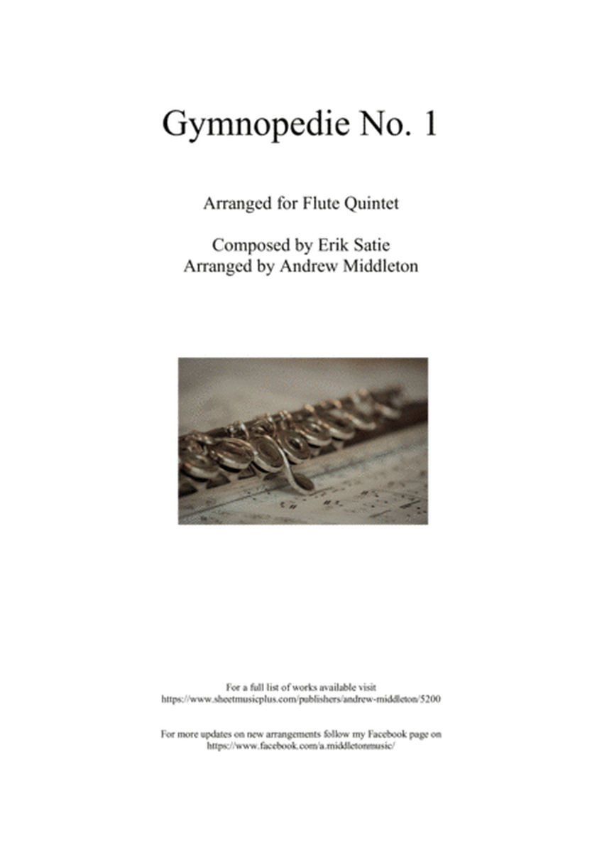 Gymnopedie No. 1 arranged for Flute Quintet image number null