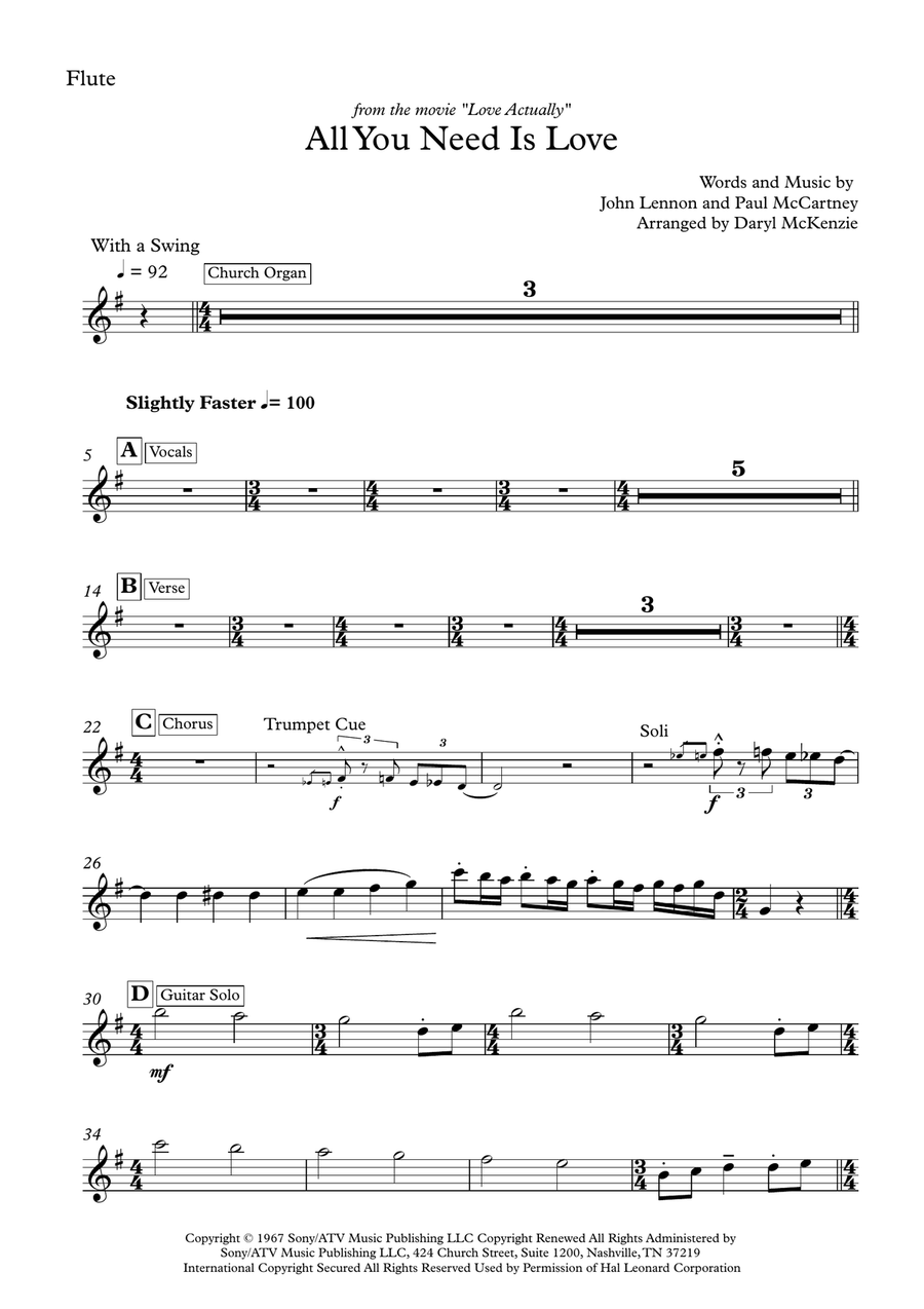 All You Need Is Love Small Ensemble scores gallery preview page 5