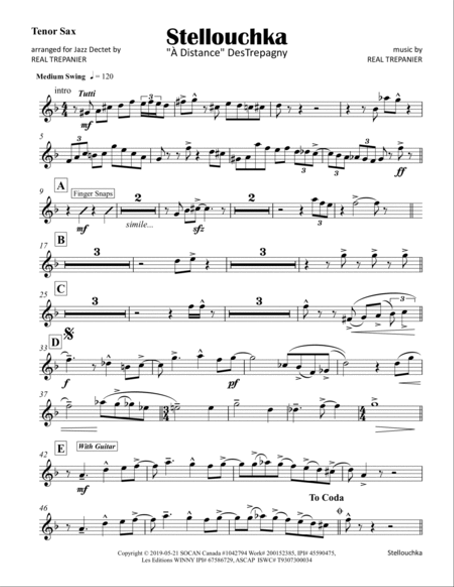 Stellouchka Jazz Ensemble scores gallery preview page 4
