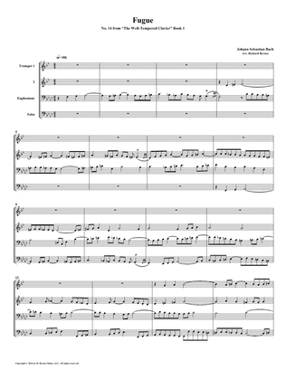 Fugue 14 from Well-Tempered Clavier, Book 1 (Brass Quartet)
