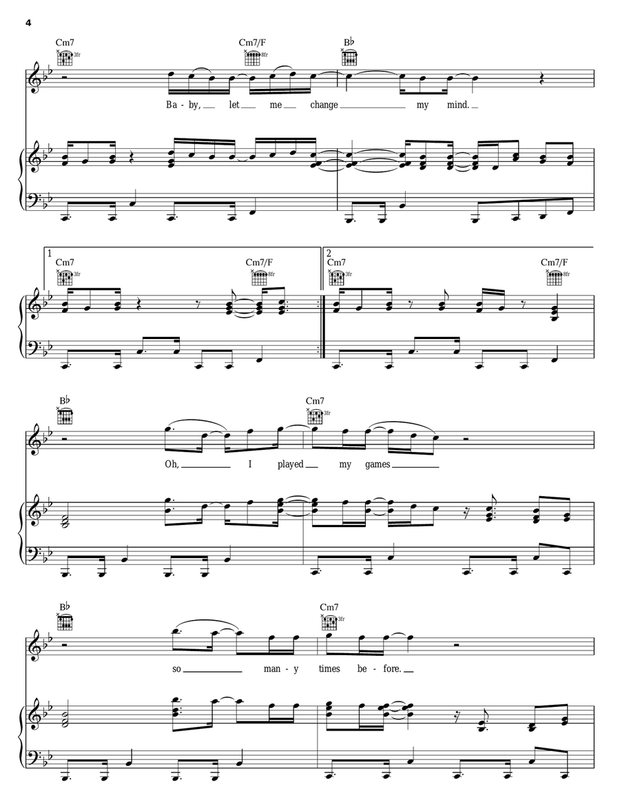 Can I Change My Mind Piano, Vocal, Guitar scores gallery preview page 4
