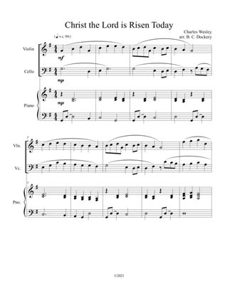 Book cover for Christ the Lord is Risen Today (violin and cello duet) with optional piano accompaniment