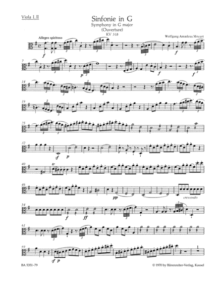 Sinfonie (Ouverture) No. 32 G major KV 318