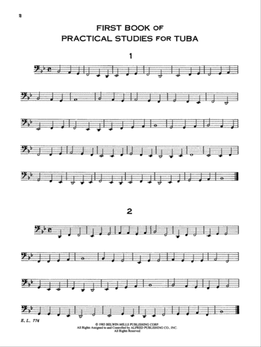 Practical Studies for Tuba, Book 1 Tuba scores gallery preview page 3