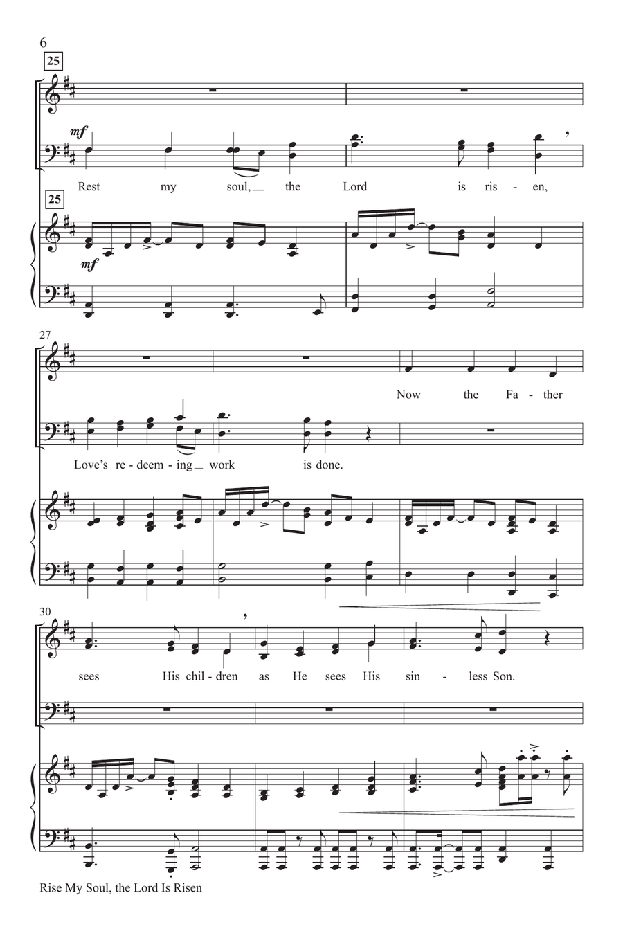 Rise My Soul, the Lord Is Risen 4-Part scores gallery preview page 5