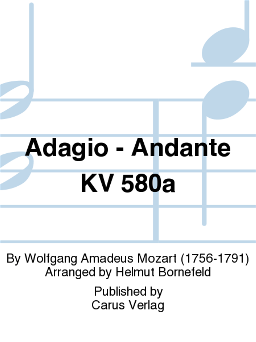 Adagio - Andante KV 580a Score scores gallery preview page 1