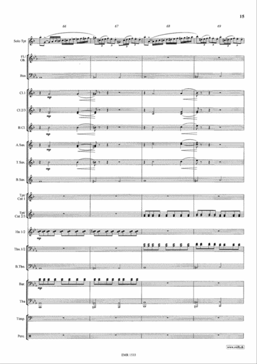 Konzertstuck No. 2 Concert Band scores gallery preview page 16