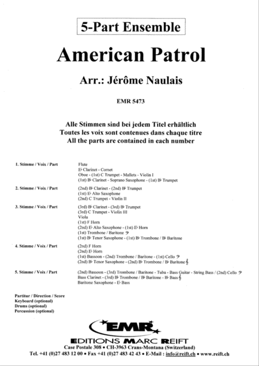 American Patrol Concert Band scores gallery preview page 2