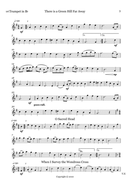 10 Easter Hymns for Trumpet Trio with piano accompaniment image number null