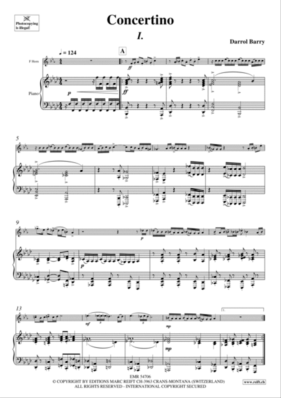 Concertino Horn scores gallery preview page 4