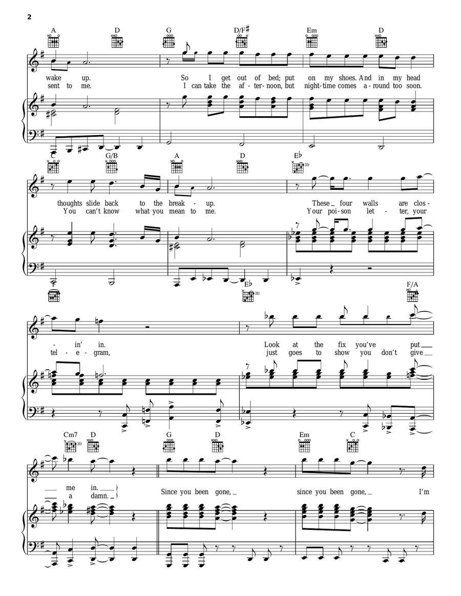 Since You've Been Gone Acoustic Guitar scores gallery preview page 2