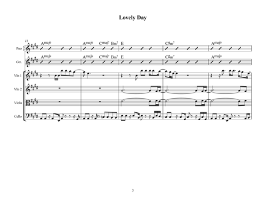 Lovely Day Lovely Day Small Ensemble scores gallery preview page 3