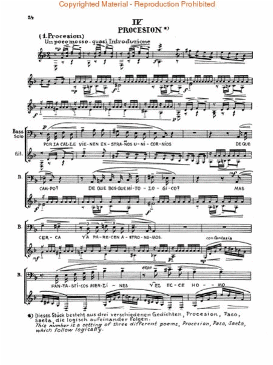 Romancero Gitano, Op. 152 4-Part scores gallery preview page 3
