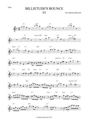 Billietude's Bounce #1 for Flute - Easy Intermediate Blues/Jazz Original Etude