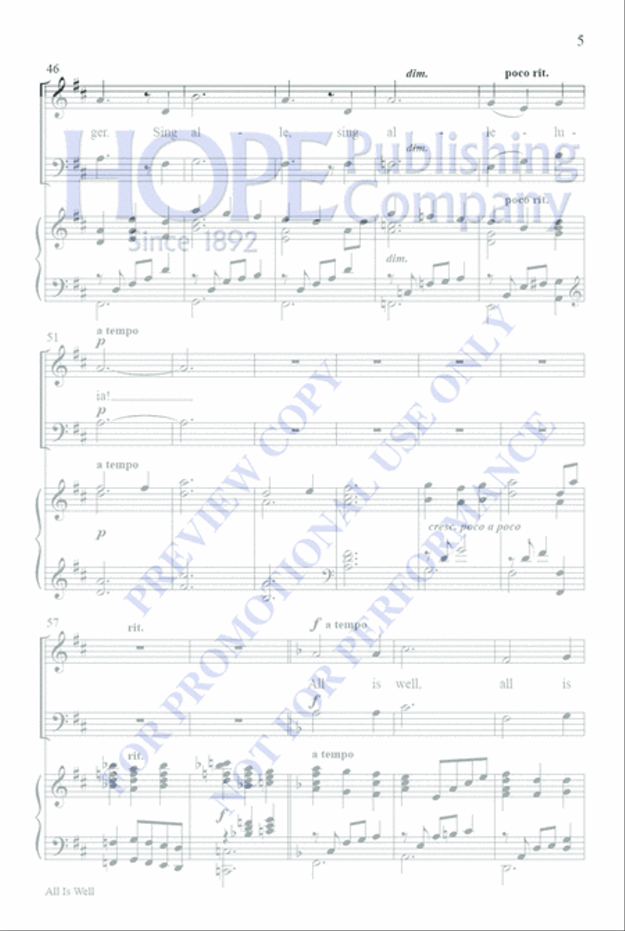 All Is Well 2-Part scores gallery preview page 5