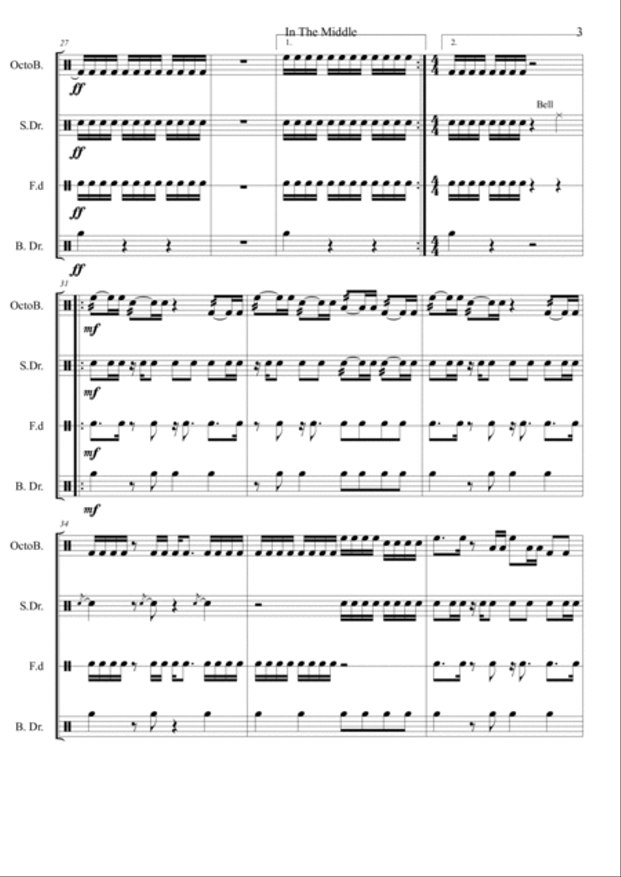 In the MIddle Percussion Ensemble scores gallery preview page 3