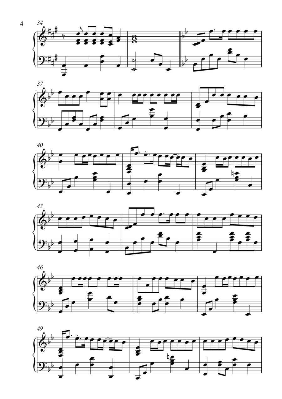A Te Piano Solo scores gallery preview page 4