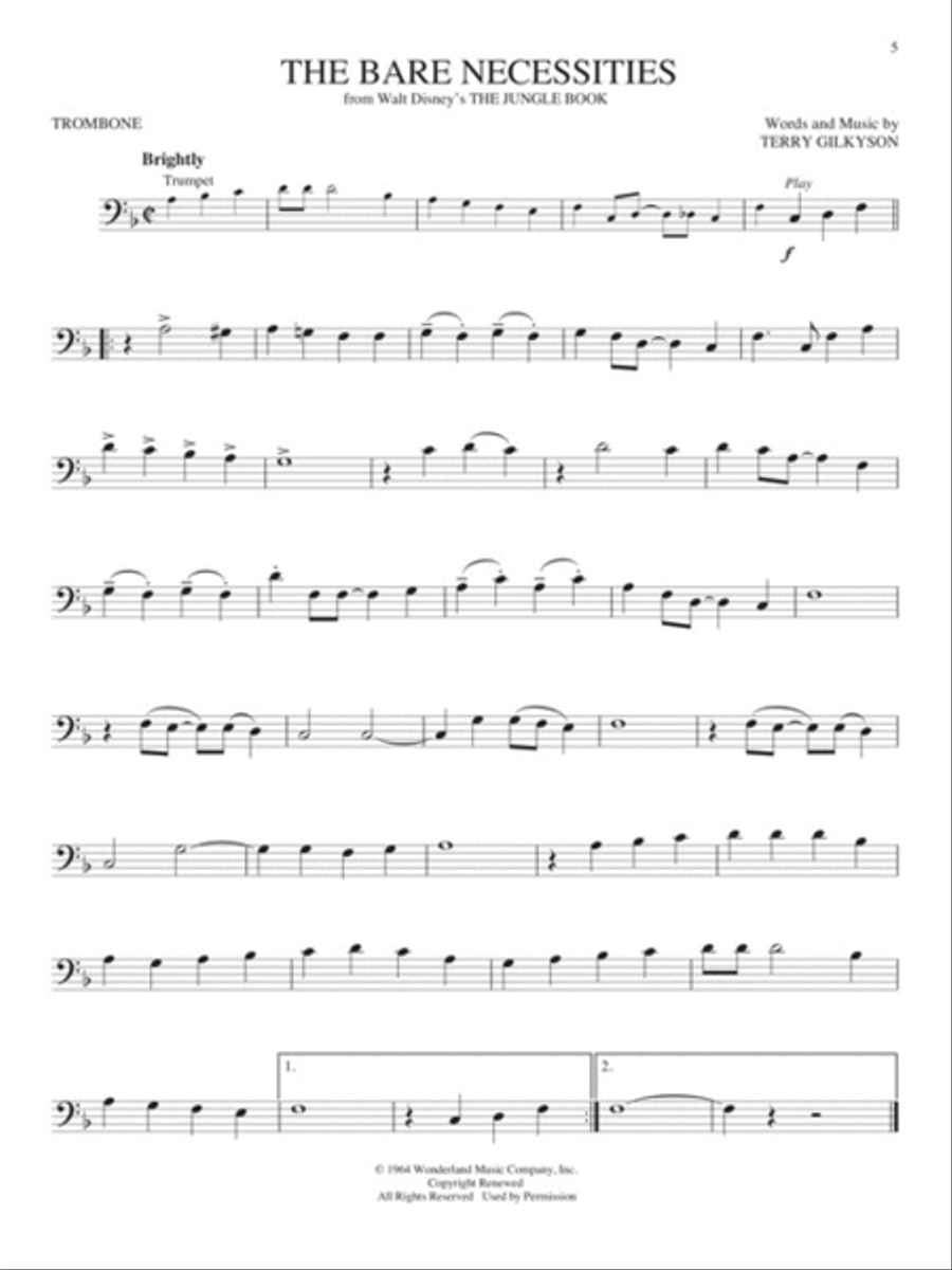 Disney Greats Trombone Solo scores gallery preview page 3